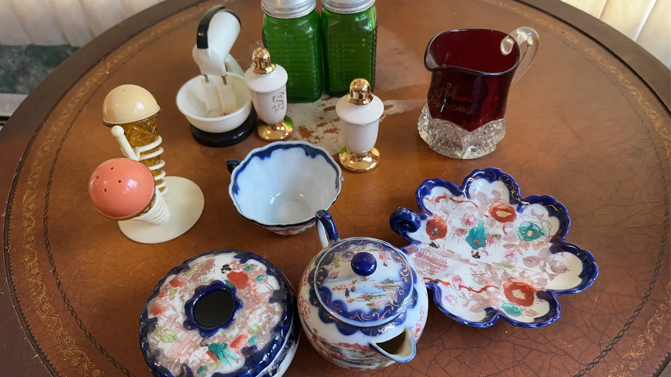 Dishes, salt & pepper shakers & more
