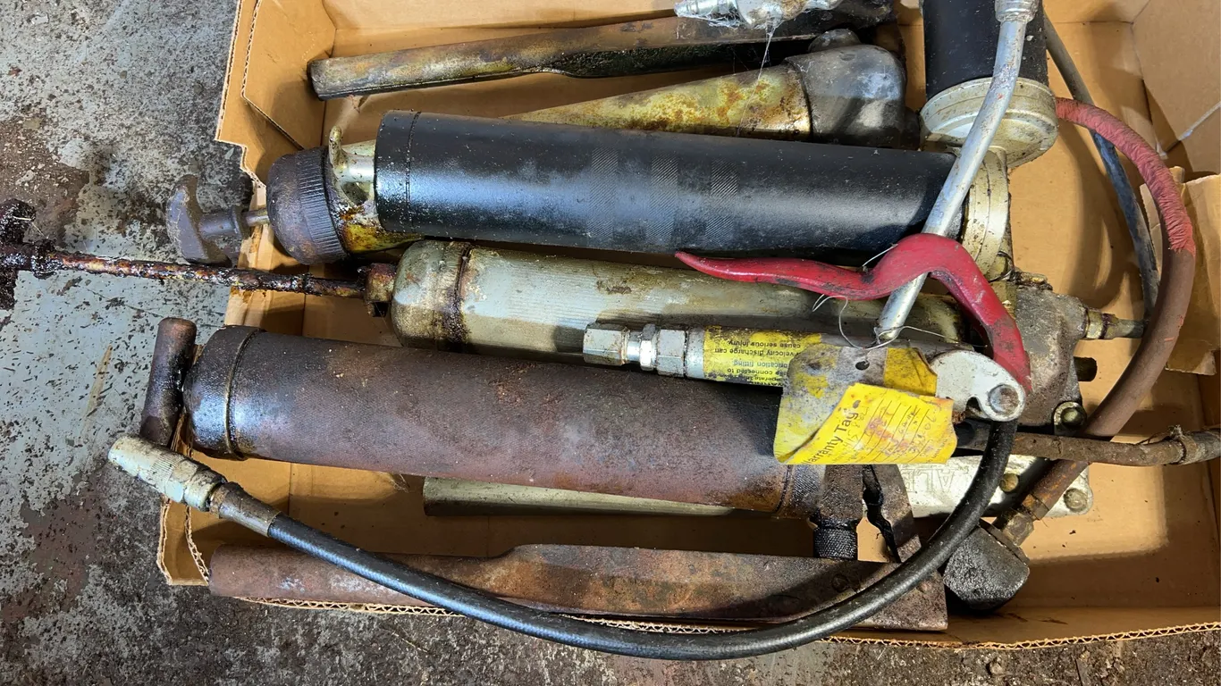 Flat of Grease Guns