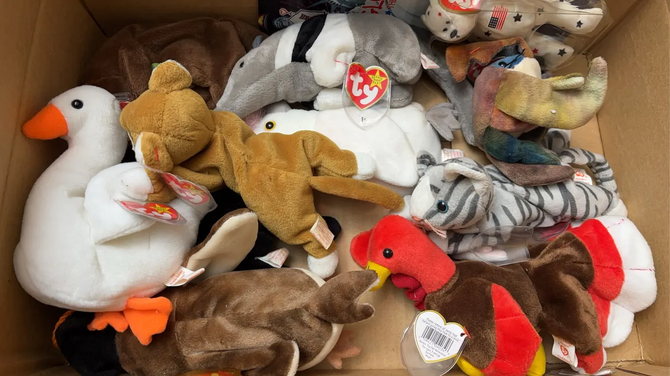Large lot of beanie babies