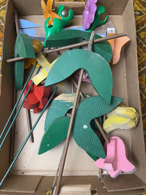 Wooden yard ornaments