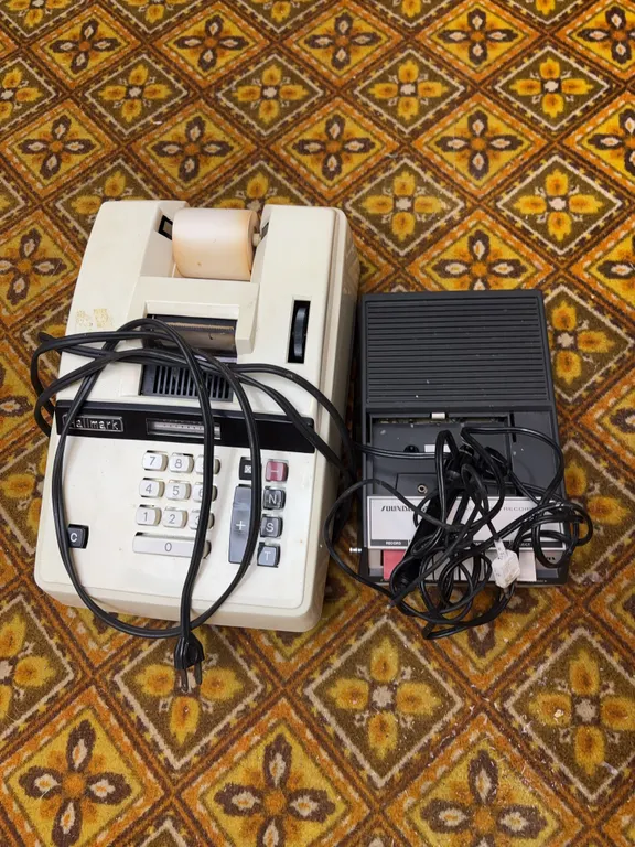 Adding machine, basket, rack & more