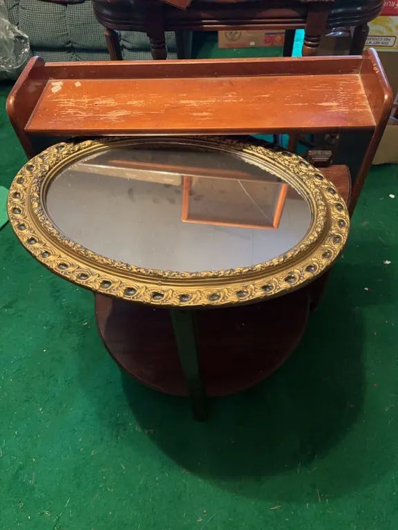 Bookshelf, stand & mirror