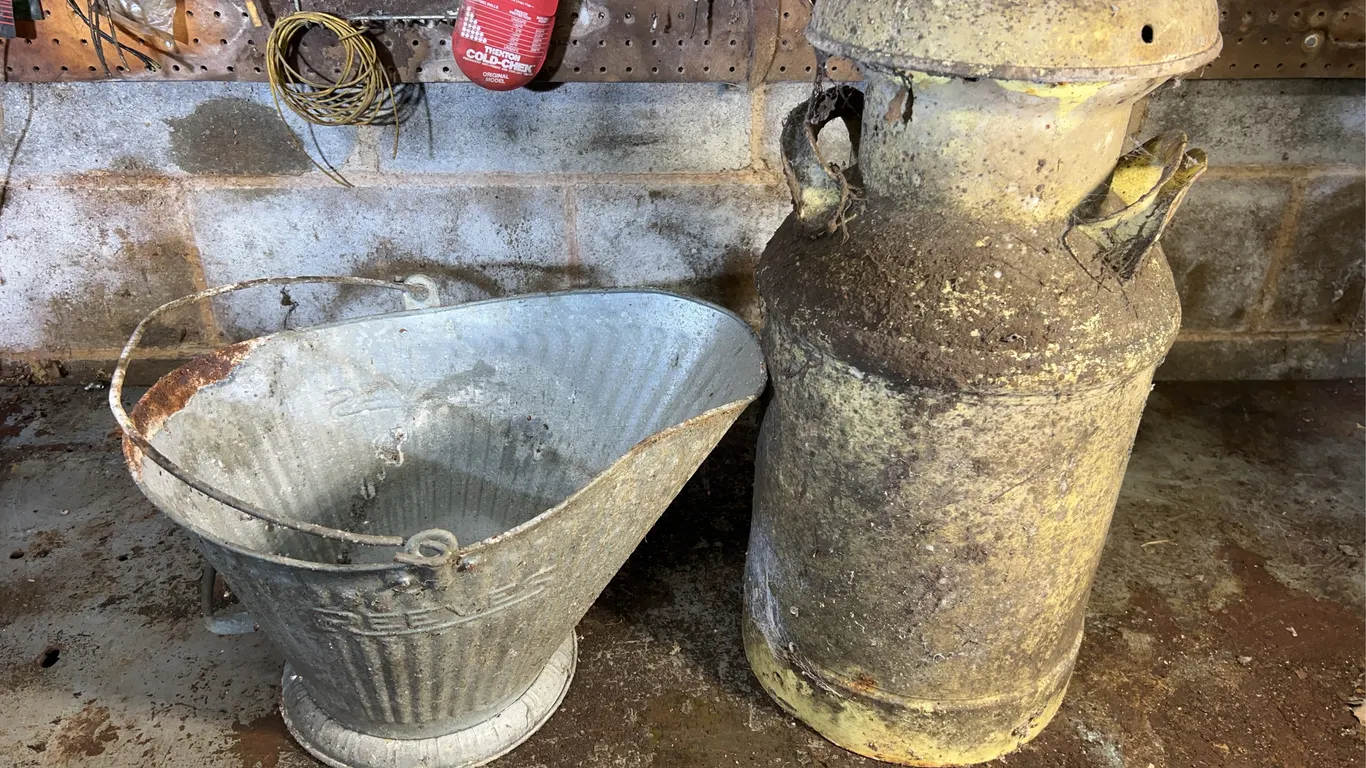 Milk Can -22� Tall & Coal Bucket