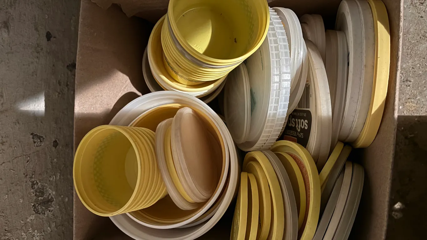 Large lot of storage containers, lids, small trays, cookware & decor
