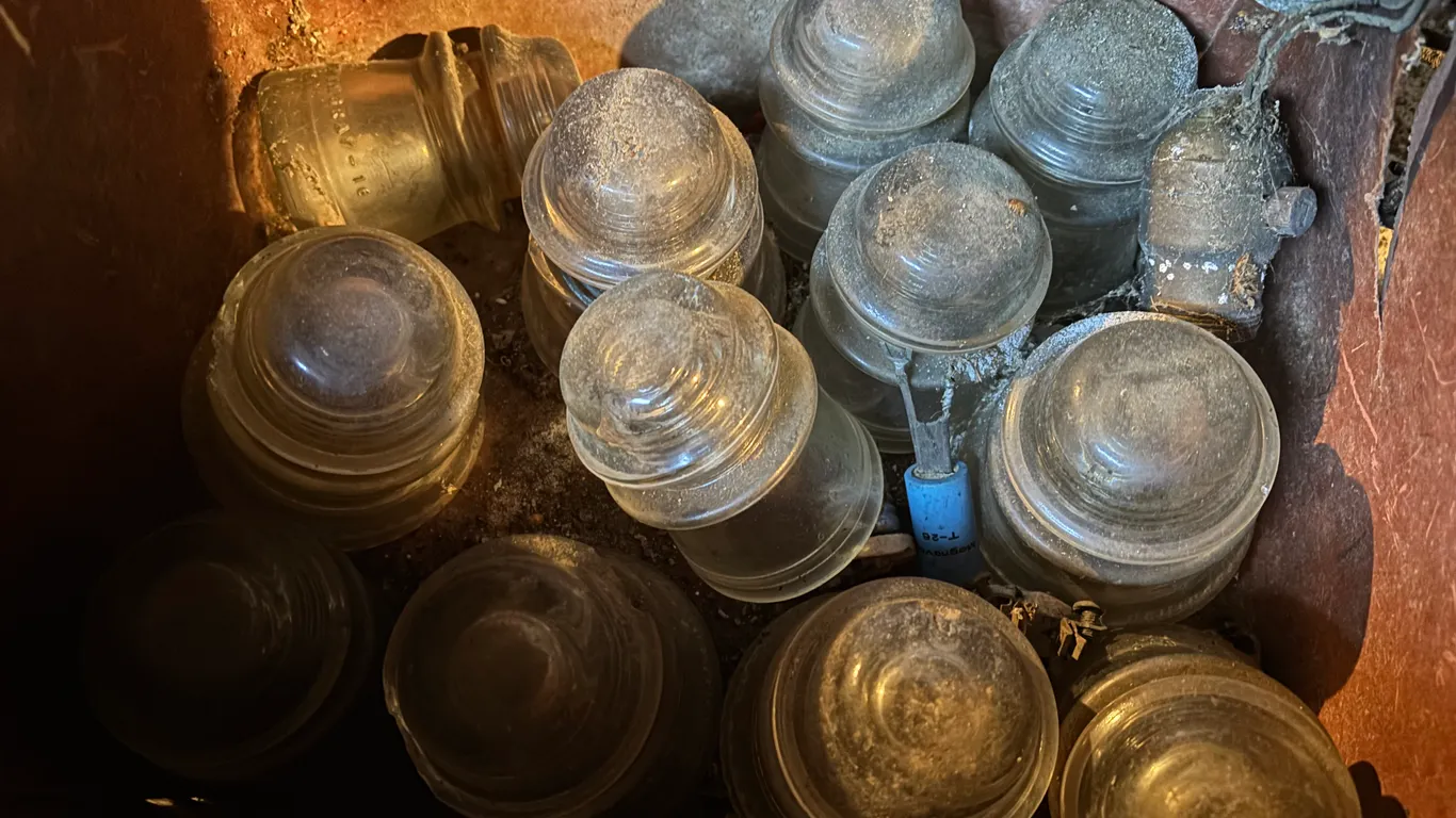 Vintage glass insulators