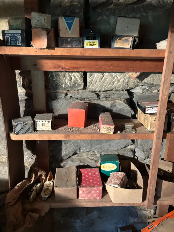 Contents of shelves & work bench