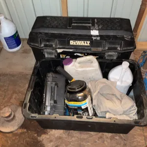 Dewalt tool box, assorted tools