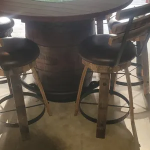 Jack Daniels's Whiskey Barrel Table w/ 6 Chairs