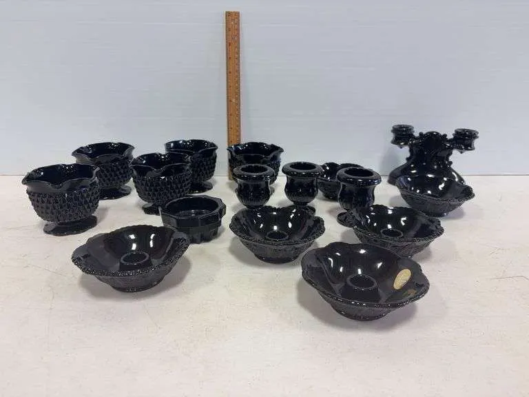 Black Tiara & other candle holders