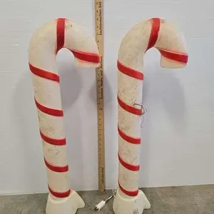 Vintage blow mold candy canes