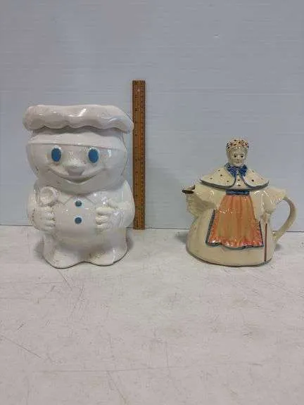 McCoy Pottery Chef cookie jar & Shawnee teapot