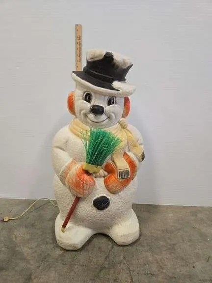Vintage blow mold snowman- 30"