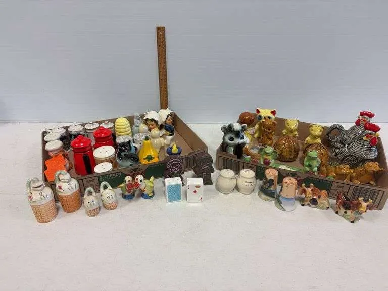 Assortment of salt & pepper shakers