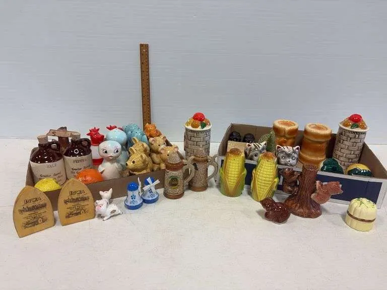 Assortment of salt & pepper shakers