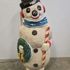 Vintage blow mold snowman- 45"
