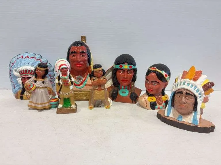 Assortment of Native American figurines
