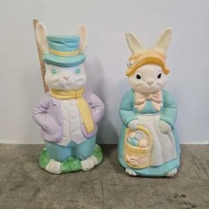 Vintage blow mold Easter bunnies- 35"
