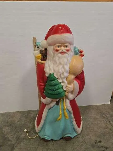 Vintage blow mold Santa Claus- 40"