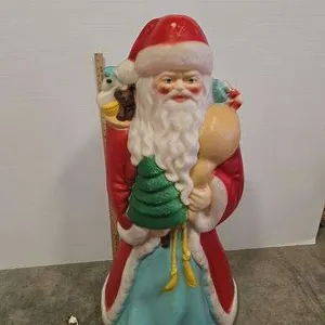 Vintage blow mold Santa Claus- 40"