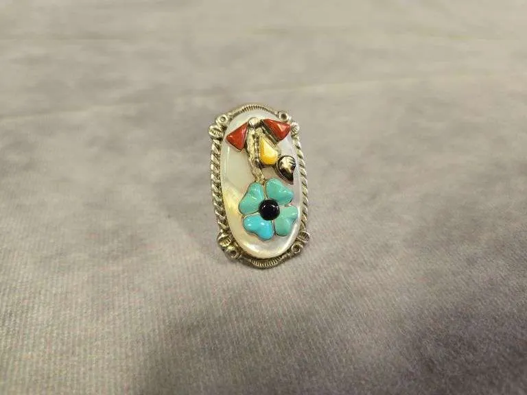 Vintage multi-stone ring- marked Simplicio