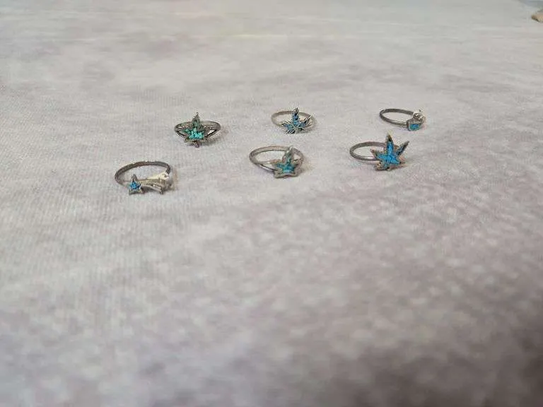 (6) Turquoise rings