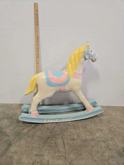 Vintage paper mache rocking horse