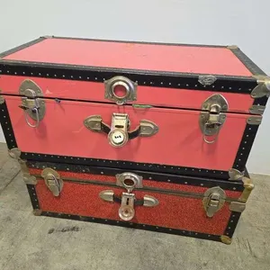 (2) trunks w/ paper capers- 30"x16"x13"