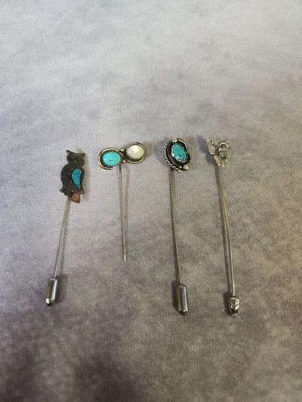 Vintage turquoise stick pins