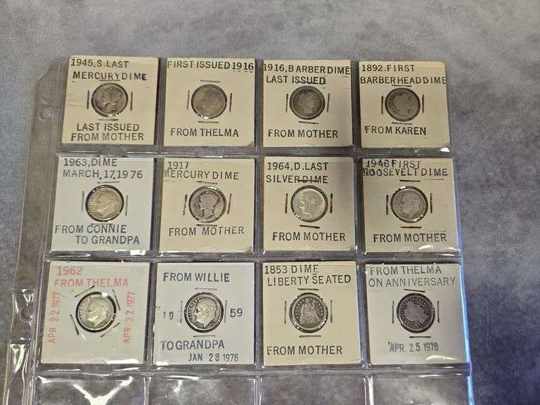(12) silver dimes