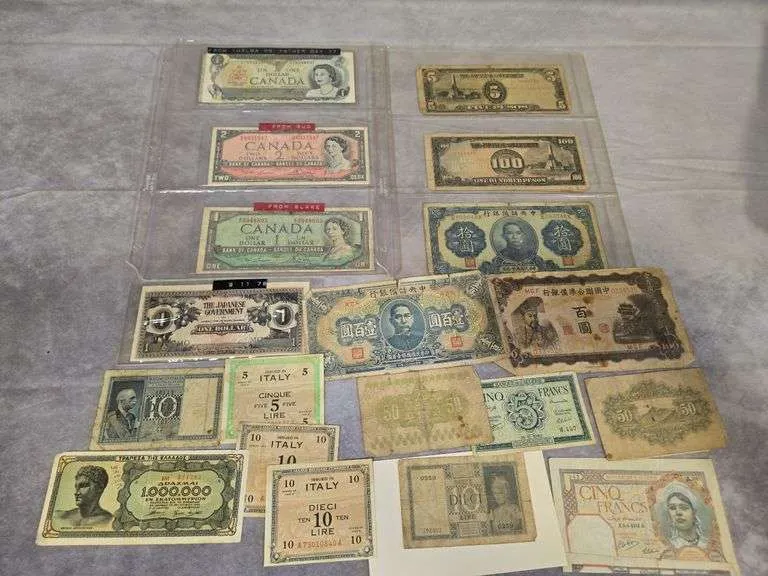 Misv foreign paper money