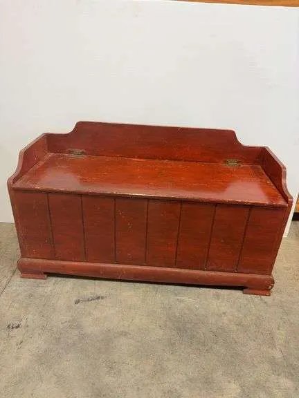 Wooden chest bench- 41"x16"x21"