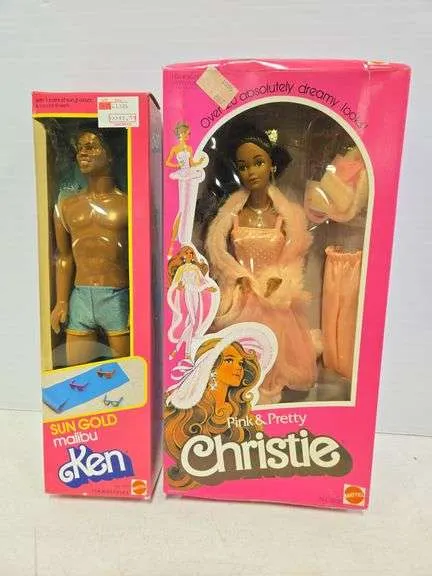 Pink & Pretty Christie & Sun Gold Malibu Ken Barbie dolls