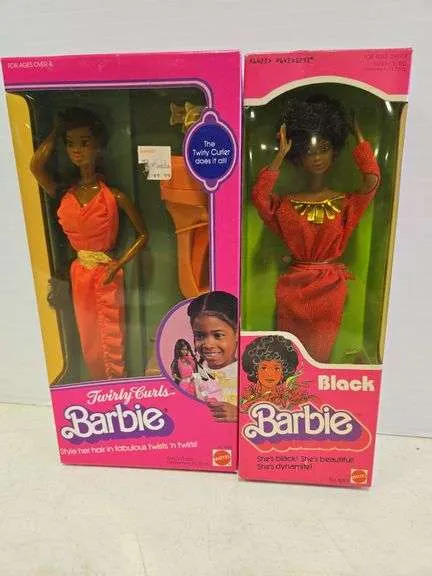 Twirly Curls & Black Barbie dolls