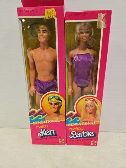 Malibu Sunsational Ken & Barbie dolls