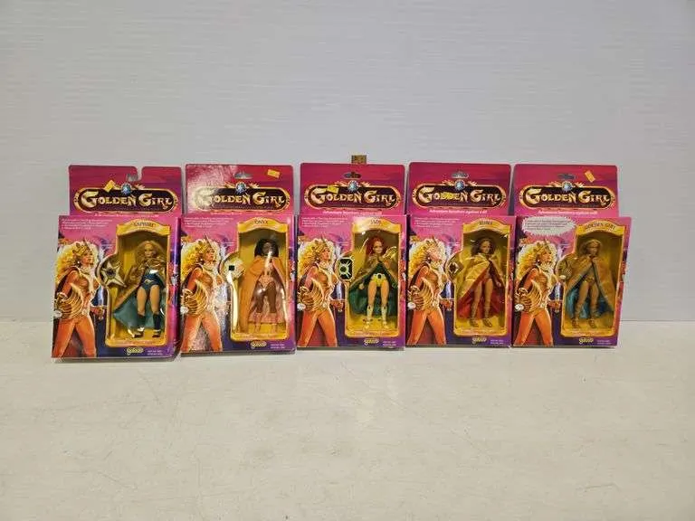 Golden Girls action figures- includes Saphire, Onyx, Jade, Rubee, Golden Girl