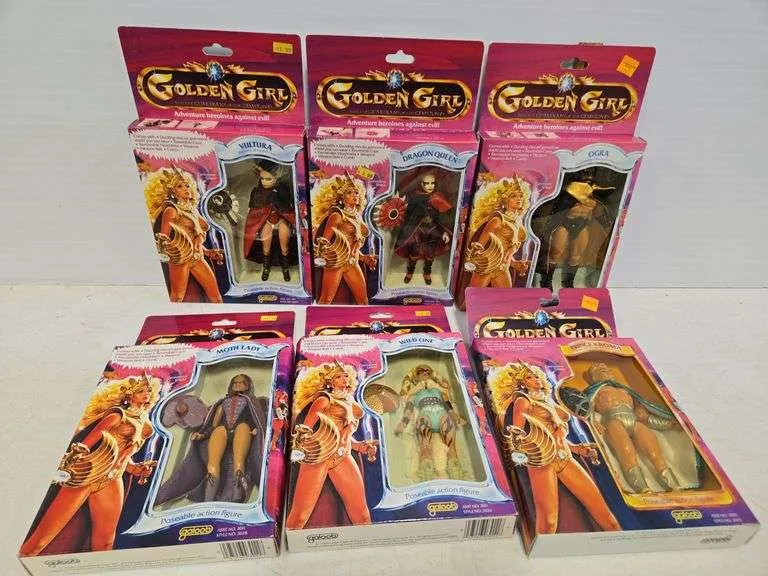 Golden Girls Vultura, Dragon Queen, Ogra, Moth Lady, Wild One, Prince Kroma action figures