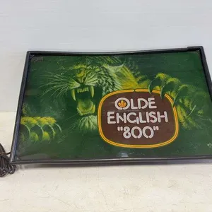 Olde English lighted sign- 22"x14"- frame is broken