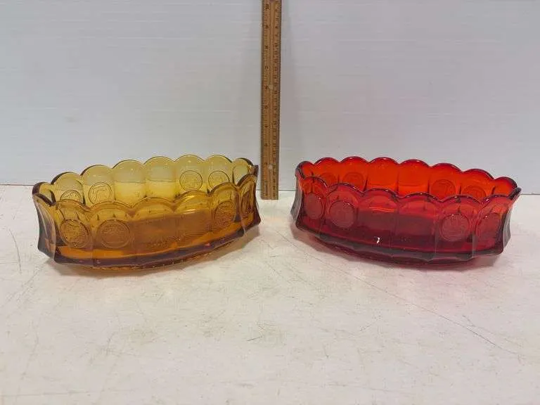 (2) Fostoria oval bowls