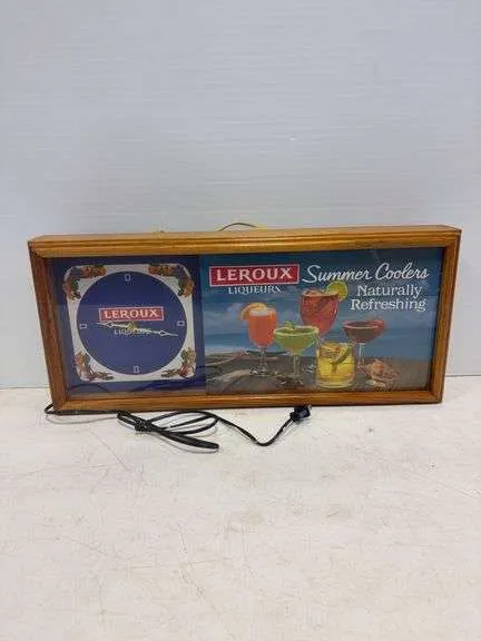 Leroux light sign- 23"x10"