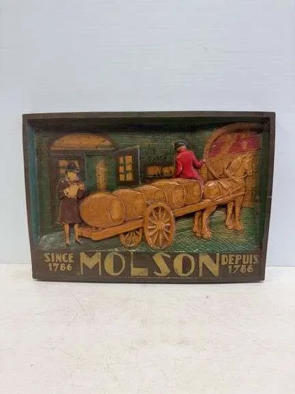 Vintage Molson 3D sign- 28"x20"