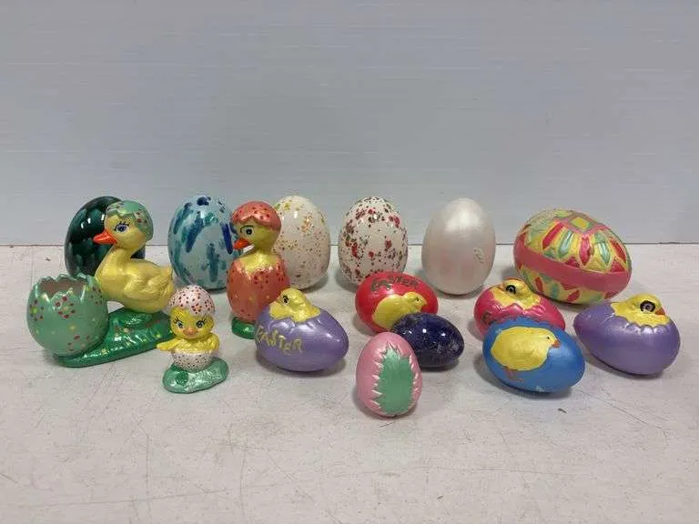 Glass Easter eggs & chicks