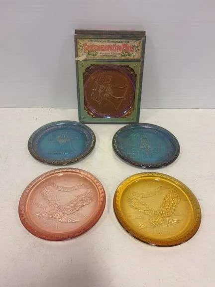 American Bicentennial commemorative plates- includes carnival