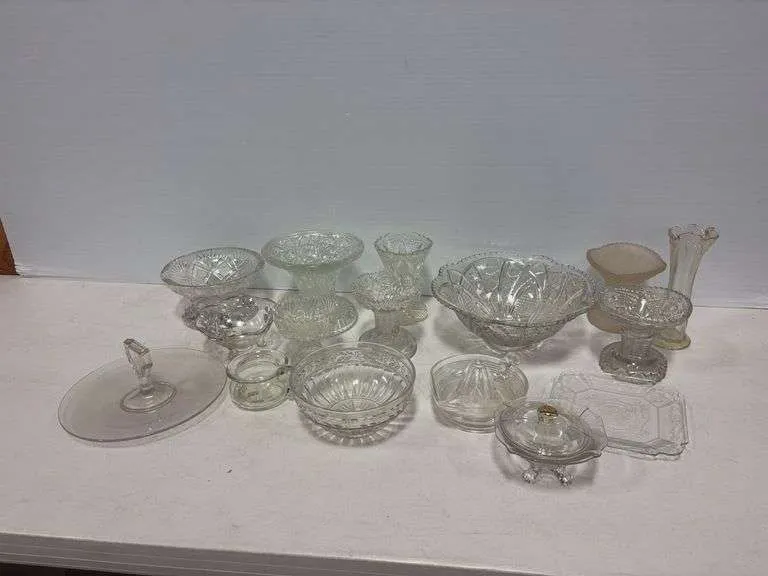 Large assortment of crystal glassware