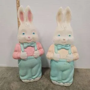 Vintage blow mold Easter bunnies- 25"