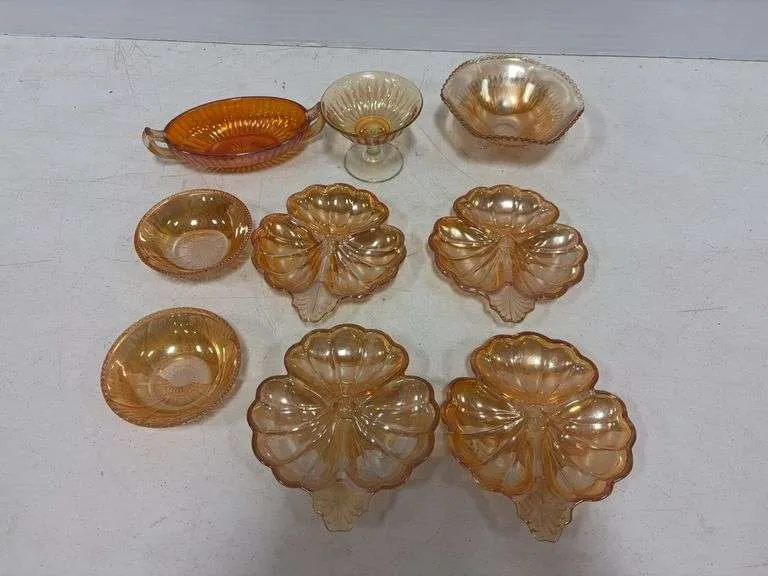 Jeanette Marigold ashtrays, dish, & bowls