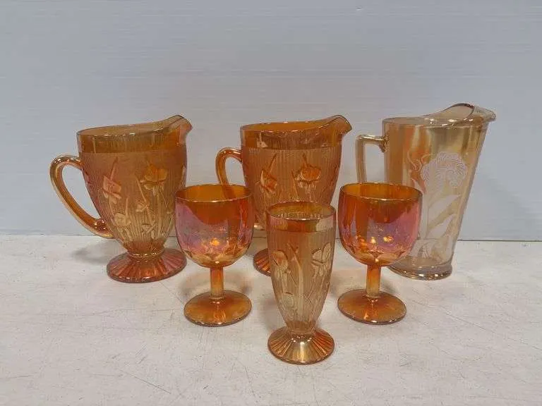 Jeanette Marigold pitchers & goblets