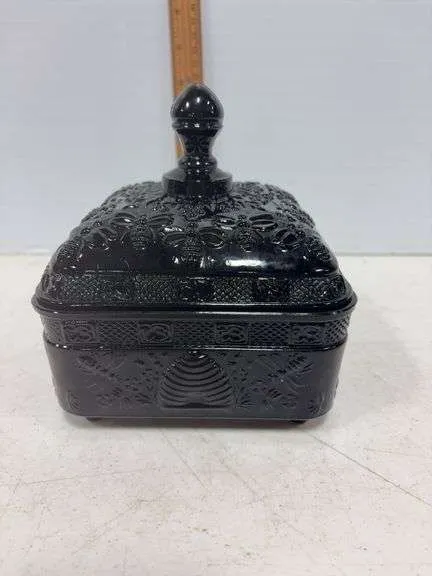 Black Tiara Honey Bee covered dish