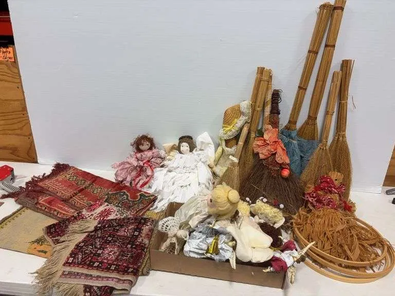 Angel tree toppers & broom decor