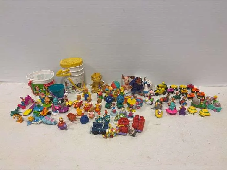 Large assortment of McDonald's toys- Simons, Bernstein Bears, Tonka trucks
