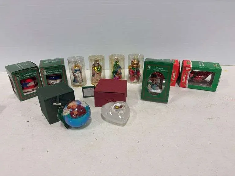Vintage blown glass ornaments